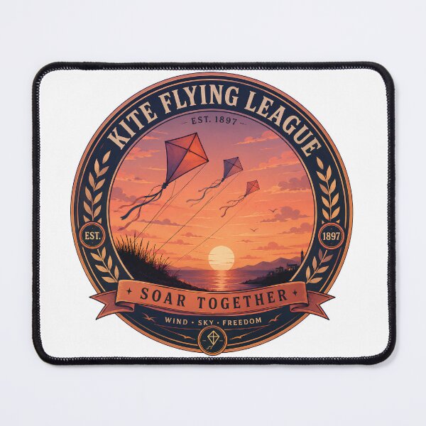 Item preview, Vintage Kite Flying League Sunset Emblem designed and sold by Extravanganzza.