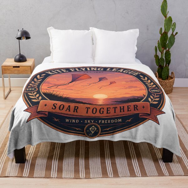 Item preview, Vintage Kite Flying League Sunset Emblem designed and sold by Extravanganzza.