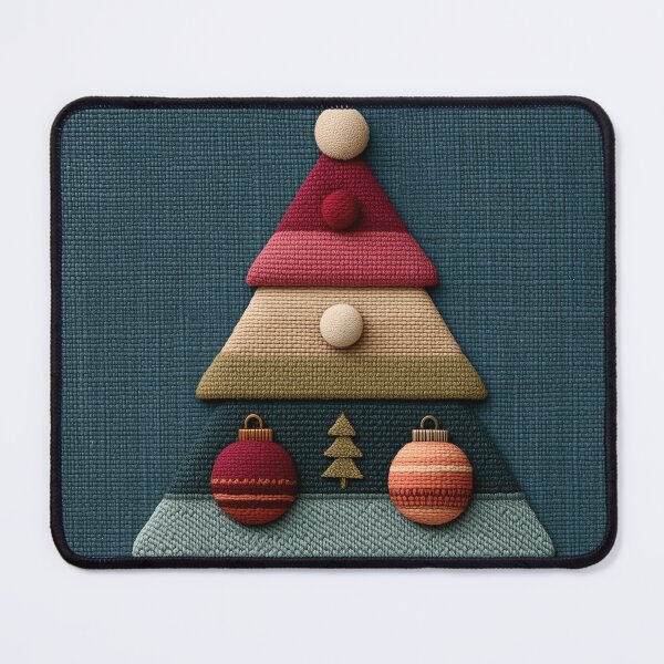 Item preview, Cozy Woven Fabric Geometric Christmas Tree designed and sold by colorful-white.