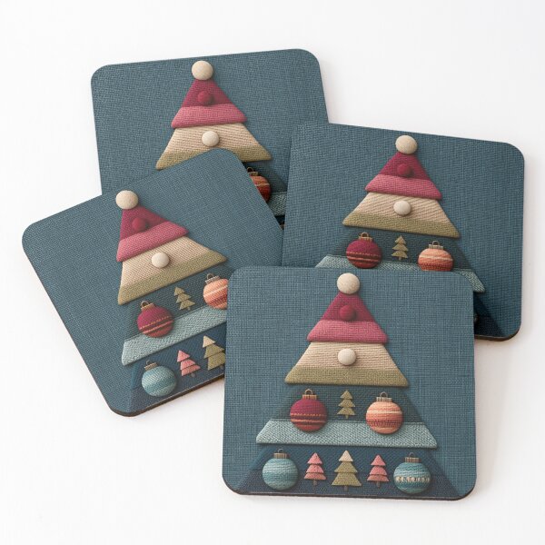 Item preview, Cozy Woven Fabric Geometric Christmas Tree designed and sold by colorful-white.