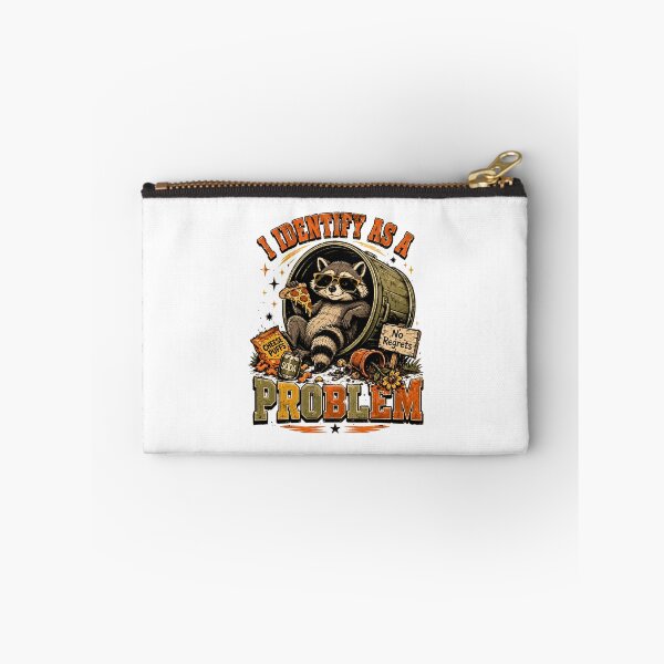 Item preview, I Identify As A Problem - Funny Raccoon Trash Panda Meme designed and sold by BumbleBloom7.