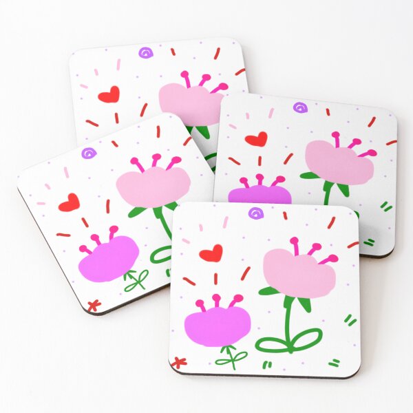 Item preview, Simple two pink flowers template designed and sold by EnjoyArtWorld.