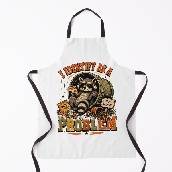 Item preview, I Identify As A Problem - Funny Raccoon Trash Panda Meme designed and sold by BumbleBloom7.