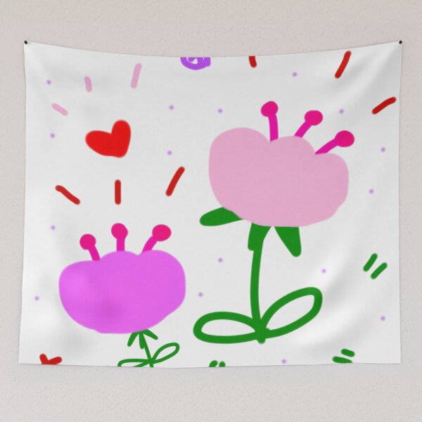 Item preview, Simple two pink flowers template designed and sold by EnjoyArtWorld.