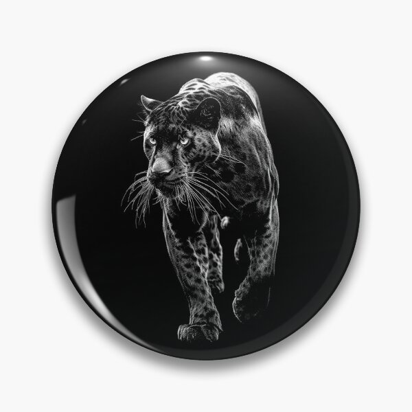 Item preview, Black Panther Portrait – Dark Wildlife Big Cat Art designed and sold by inkoutninja.