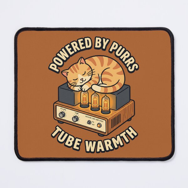 Item preview, Cat Sleeping on Tube Amp - Audiophile Cat Lover Gift designed and sold by SplashTastic.