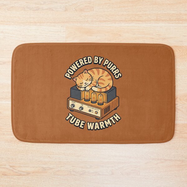 Item preview, Cat Sleeping on Tube Amp - Audiophile Cat Lover Gift designed and sold by SplashTastic.