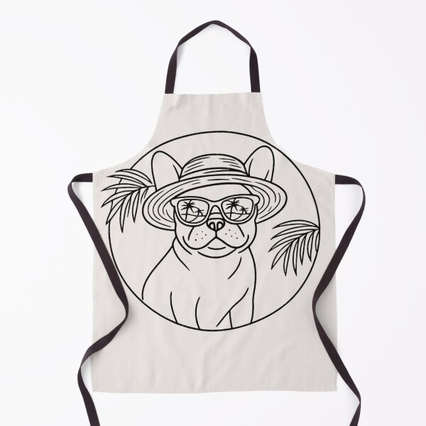 Item preview, Tropical Frenchie Line Art Sticker designed and sold by tineldesign.