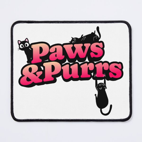 Item preview, Paws and Purrs Black Cats Typography Sticker designed and sold by Fatema22.