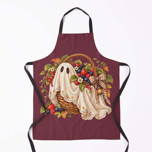 Item preview, Cottagecore Ghost Berries Watercolor Art – Cozy Halloween Botanical Print designed and sold by MagicMakerPh.