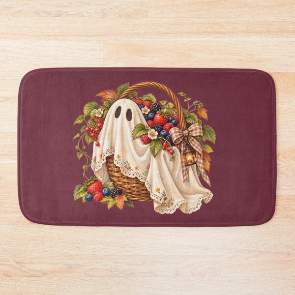 Item preview, Cottagecore Ghost Berries Watercolor Art – Cozy Halloween Botanical Print designed and sold by MagicMakerPh.