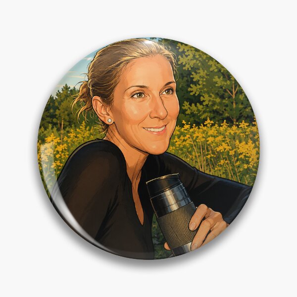 Item preview, Celine Dion sitting in the grass (fan art) designed and sold by PopCultureAndStuff.