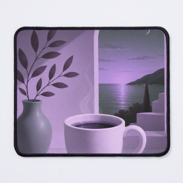 Item preview, Purple Moonlight Coffee | Cozy Mediterranean Night designed and sold by joycrysstudio.