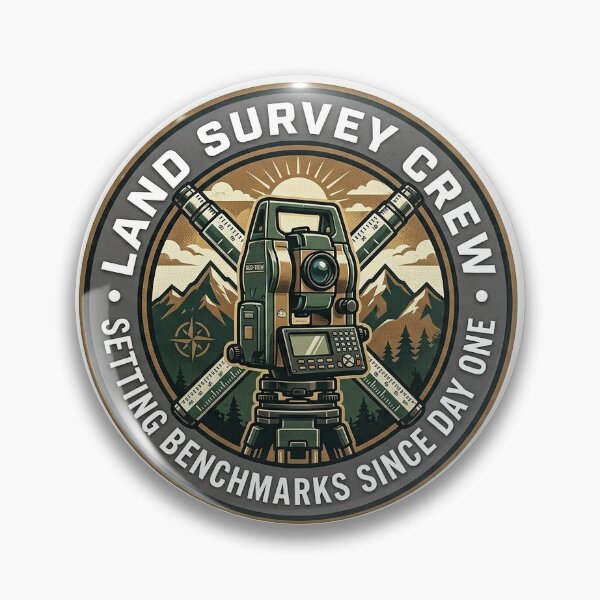 Item preview, Land Survey Crew Setting Benchmarks Emblem designed and sold by CyberPunkSpace.