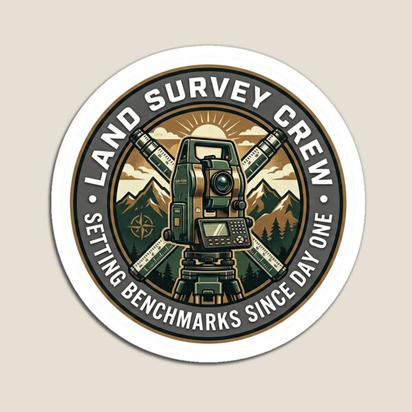 Item preview, Land Survey Crew Setting Benchmarks Emblem designed and sold by CyberPunkSpace.