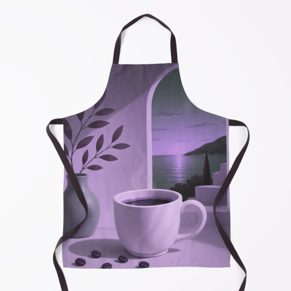 Item preview, Purple Moonlight Coffee | Cozy Mediterranean Night designed and sold by joycrysstudio.
