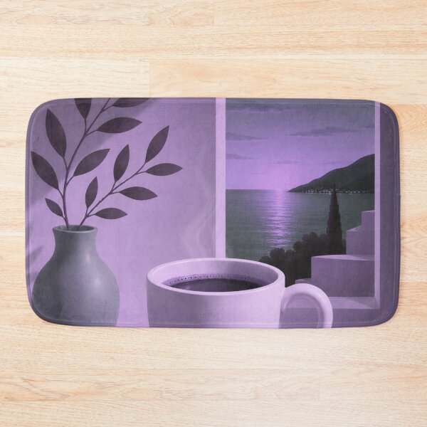 Item preview, Purple Moonlight Coffee | Cozy Mediterranean Night designed and sold by joycrysstudio.
