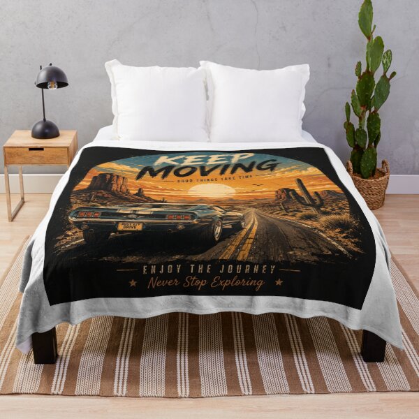 Item preview, Retro Desert Road Trip Vintage Car designed and sold by VYBORA Studio.