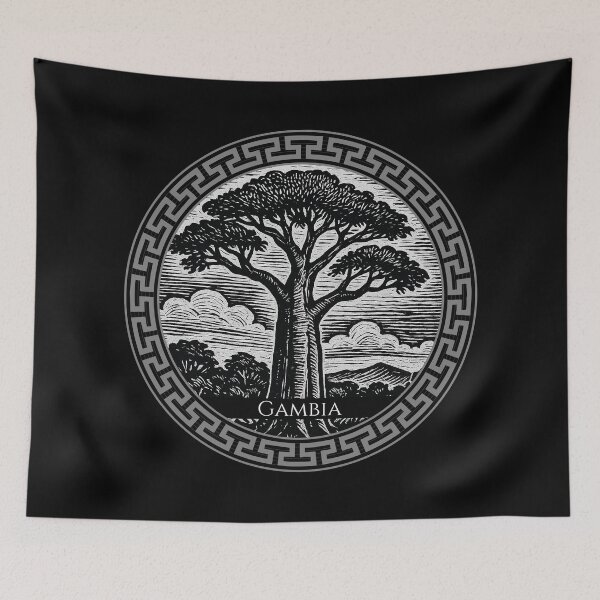 Item preview, Gambia Vintage Woodcut Art designed and sold by Thistle-TShop.
