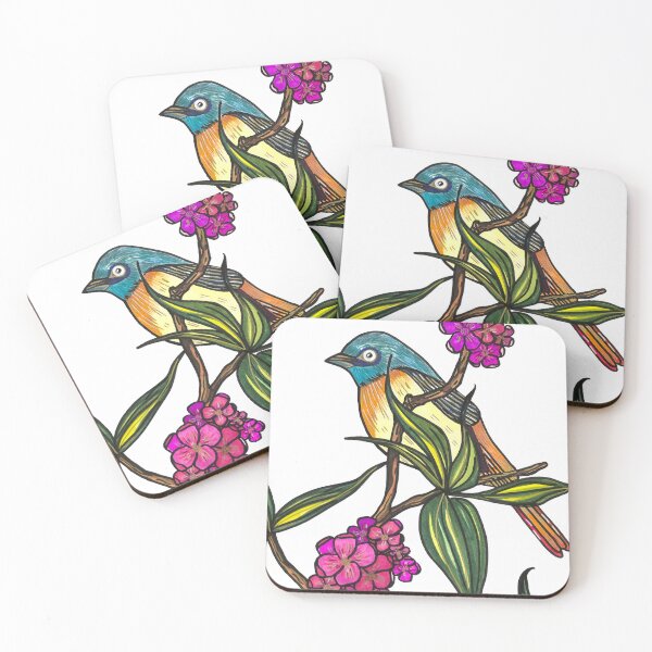 Item preview, Pájaro multicolor, dibujado a mano. designed and sold by Senschry.