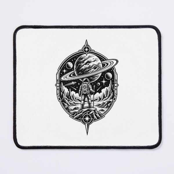 Item preview, Astronaut Beneath a Ringed Planet  Tags designed and sold by AuudiVasustudio.