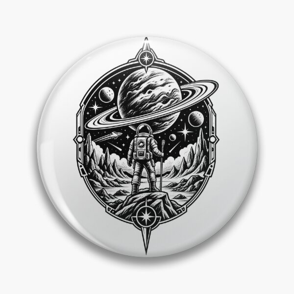 Item preview, Astronaut Beneath a Ringed Planet  Tags designed and sold by AuudiVasustudio.