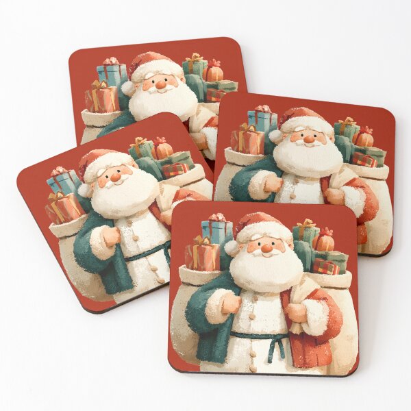 Item preview, Vintage Textured Santa Claus with Holiday Gifts designed and sold by colorful-white.