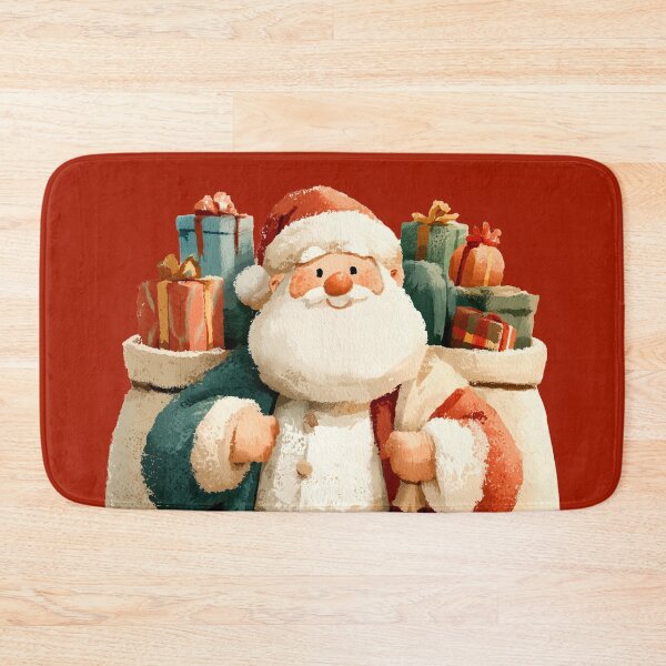 Item preview, Vintage Textured Santa Claus with Holiday Gifts designed and sold by colorful-white.