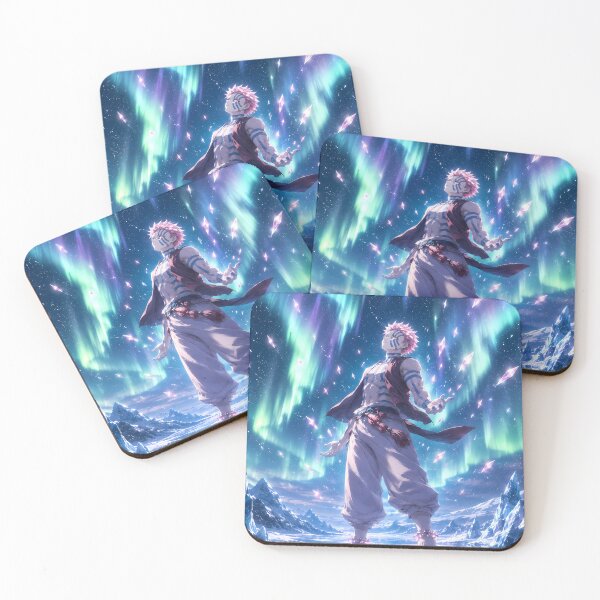 Item preview, Akaza Demon Slayer Aurora Crystal Frozen Wilderness designed and sold by Dashsopaner.