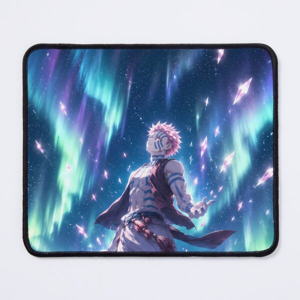 Item preview, Akaza Demon Slayer Aurora Crystal Frozen Wilderness designed and sold by Dashsopaner.