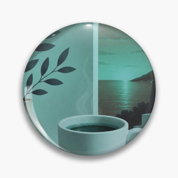 Item preview, Teal Moonlight Coffee | Cozy Mediterranean Night designed and sold by joycrysstudio.