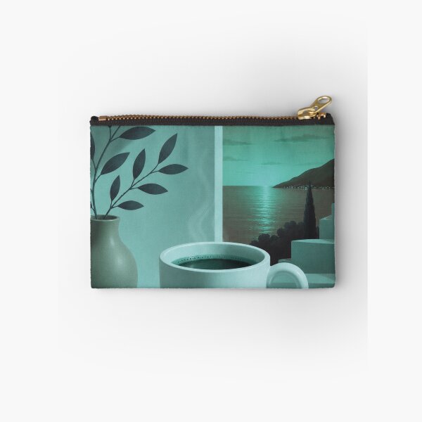 Item preview, Teal Moonlight Coffee | Cozy Mediterranean Night designed and sold by joycrysstudio.