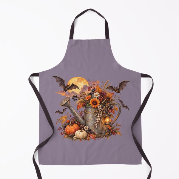 Item preview, Cottagecore Bats at Dusk Watering Can Watercolor Art – Halloween Garden Print designed and sold by MagicMakerPh.