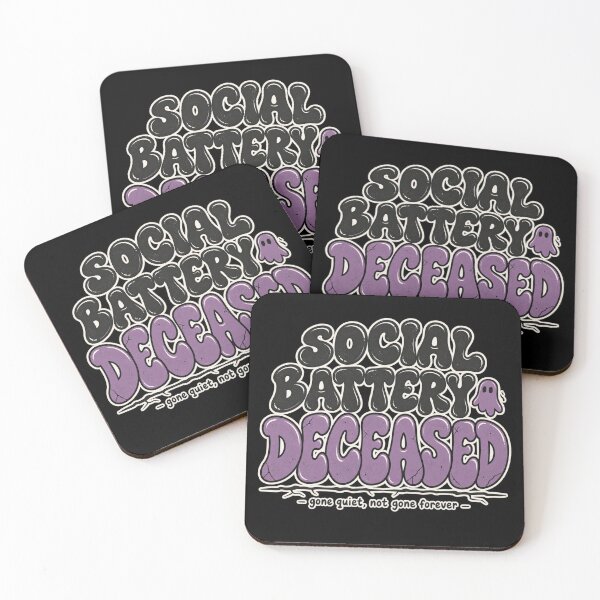 Item preview, Social Battery Deceased Shirt, Halloween Humor For Introverts designed and sold by PhylonBoxx.