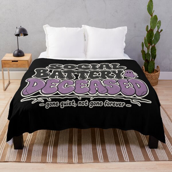 Item preview, Social Battery Deceased Shirt, Halloween Humor For Introverts designed and sold by PhylonBoxx.