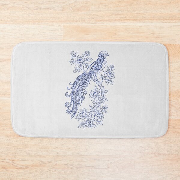 Item preview, Japanese Pheasant Line Art - Botanical Peony Floral designed and sold by SplashTastic.