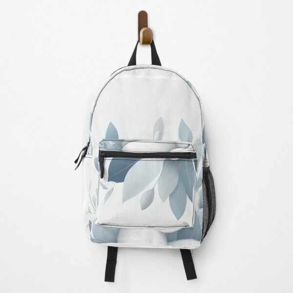 Item preview, Sleeping White Bunny with Soft Blue Botanical Leaves designed and sold by NarjaShop.