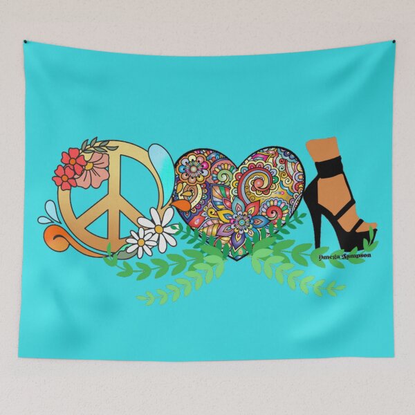 Item preview, Retro  Peace Love and High heel  designed and sold by FetUphoria.