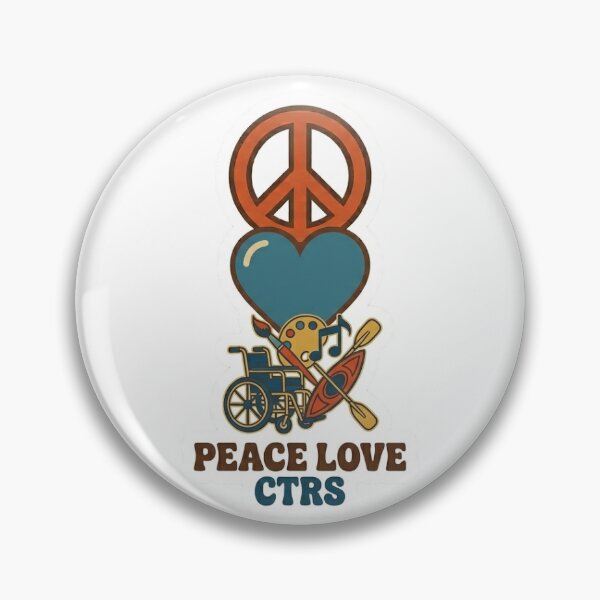 Item preview, Peace Love CTRS Recreational Therapy Retro designed and sold by CyberPunkSpace.