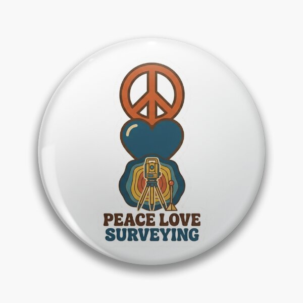 Item preview, Peace Love Surveying Retro Land Surveyor Topo designed and sold by CyberPunkSpace.