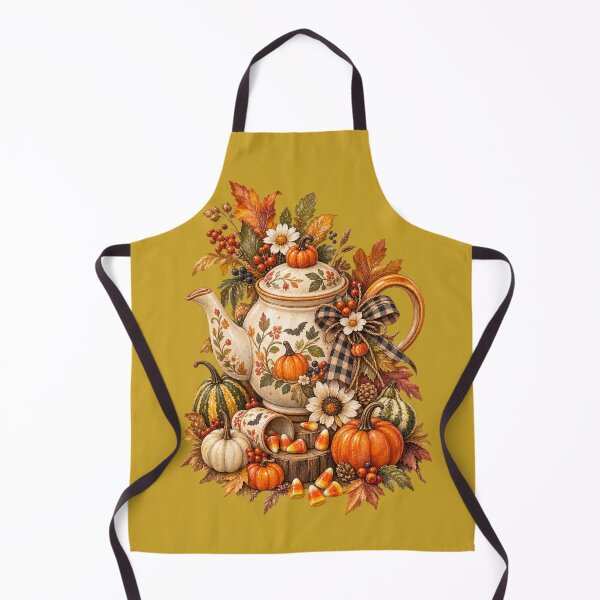 Item preview, Cottagecore Autumn Teapot Watercolor Art – Cozy Halloween Kitchen Print designed and sold by MagicMakerPh.