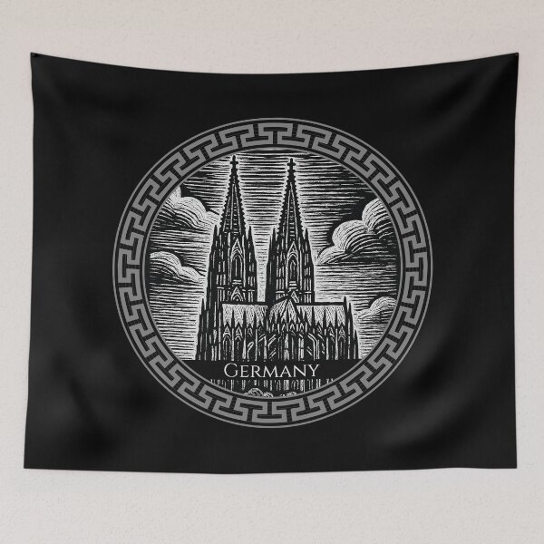 Item preview, Germany Vintage Woodcut Art designed and sold by Thistle-TShop.