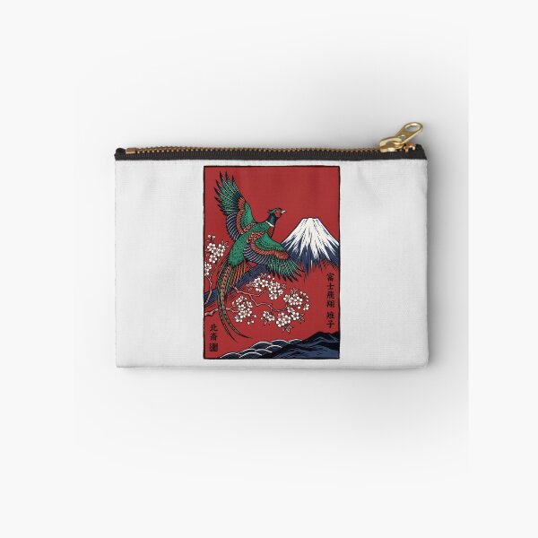 Item preview, Japanese Green Pheasant - Ukiyo-e Mt Fuji Art designed and sold by SplashTastic.