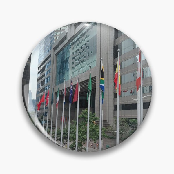 Item preview, High rise buildings and flags in Wan Chai HK designed and sold by pbchan.