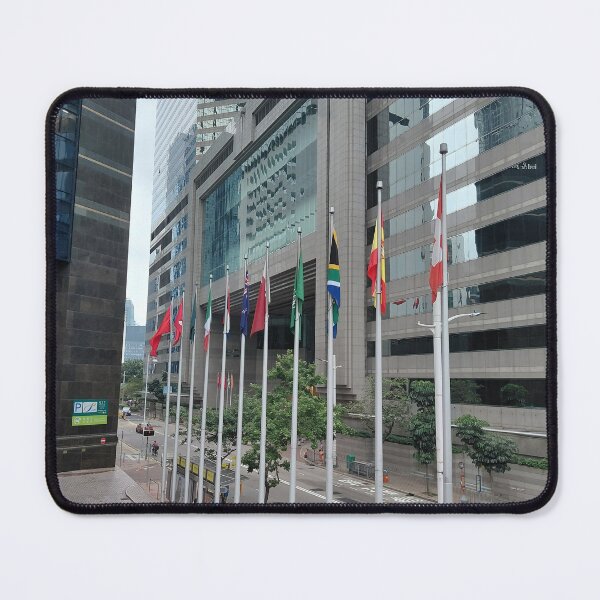 Item preview, High rise buildings and flags in Wan Chai HK designed and sold by pbchan.