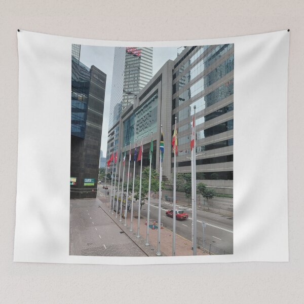 Item preview, High rise buildings and flags in Wan Chai HK designed and sold by pbchan.