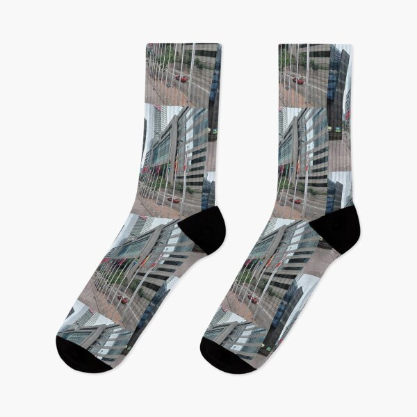 Item preview, High rise buildings and flags in Wan Chai HK designed and sold by pbchan.