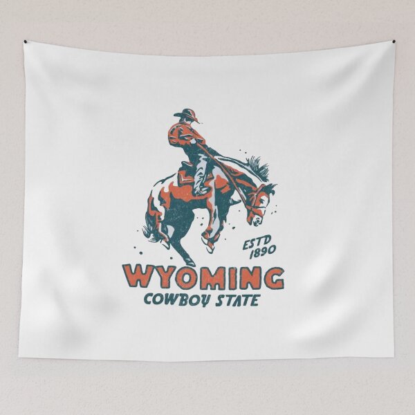 Item preview, Wyoming Cowboy State Vintage Western designed and sold by roartusa.