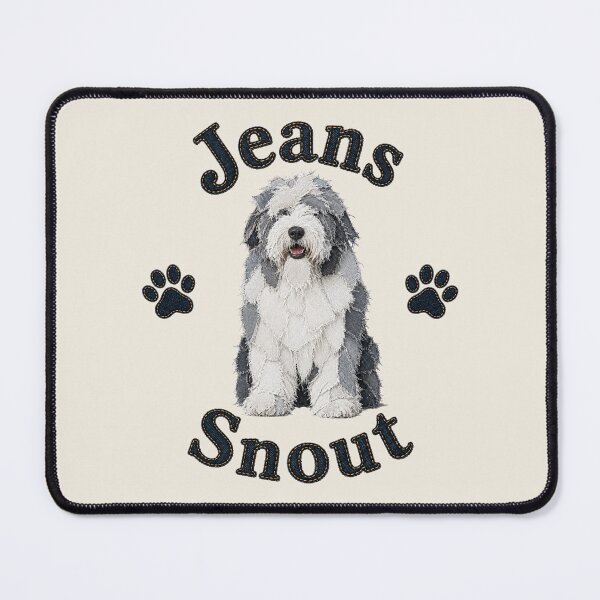 Item preview, Old English Sheepdog Denim Patch Art designed and sold by JeanSnout.