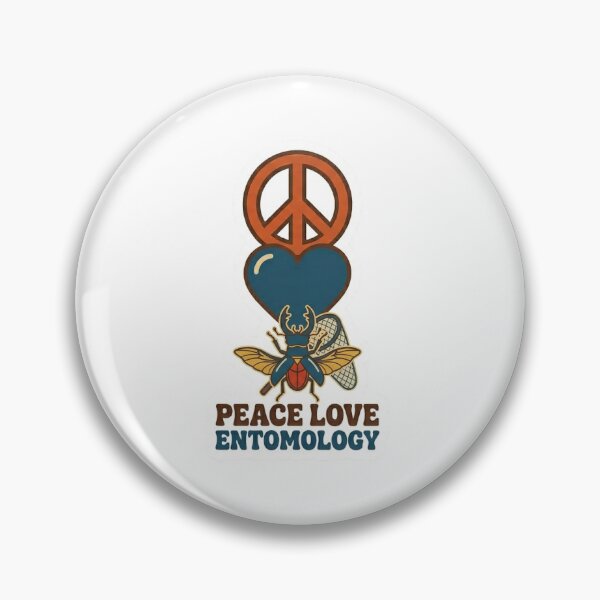 Item preview, Peace Love Entomology Retro Entomologist Bug designed and sold by CyberPunkSpace.